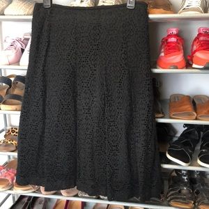 Isaac Mizrahi Black Cotton Circle Skirt